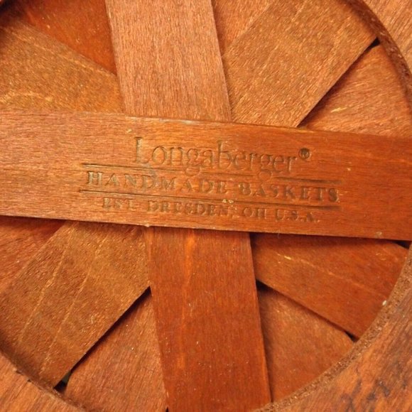 Longaberger 2004 Prototype Hostess Appreciation Basket with Green Cloth Lid - Picture 13 of 13